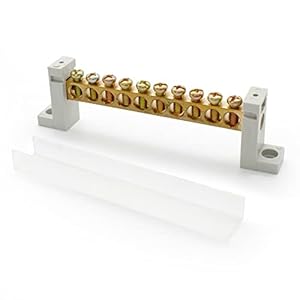 SRJQXH 10-gaats terminal barrier blok, elektrische aansluitblokken van zeer zuiver koper, koperen terminalblok die voornamelijk worden gebruikt voor het aansluiten van huis en scheepsleidingen