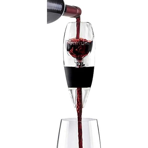 Vinturi Red Wine Aerator Includes Base Enhanced Flavors with Smoother Finish, Black Cover