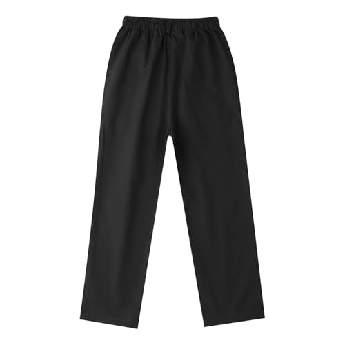 Boys' Straight Fit Stretch Chino Pants Pull-on School Uniform Twill Pant Solid Color Regular Slacks3