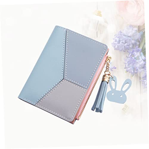 Didiseaon 1pc Short Women's Wallet Multi-position Pu Purse Vintage -degaussing Zippered Design Compact Sky- Handbag for Cards and Cash Storage2