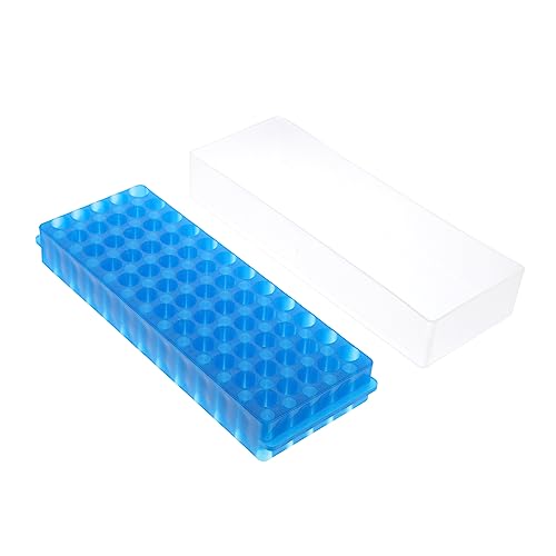 FUNOMOCYA 1pc Rack Test Vial Rack Laboratory Tube Holder Liquid Vial Rack Microcentrifuge Tube Holder Laboratory Tool Holder for Empty Test Polypropylene Blue