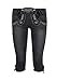 Produktbild Hailys Damen Capri Jeans Trachten Hose Lederhose Oktoberfest (M, Black Denim)