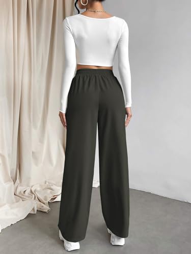 Image of Leriya Fashion High Waist Trousers for Women - Flared Korean Style Formal Pants | Elegant Workwear for Office, College & Events (Available in Plus Size