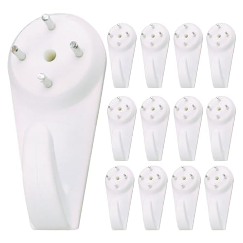 Image of HOMSFOU Strong Load-Bearing Picture Hooks 30pcs Wall Hangers for Concrete Walls