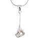Produktbild Vinani Anhänger Tulpe mattiert glänzend mit Perle Schlangenkette 50 cm Sterling Silber 925 Kette Italien ATP-S50