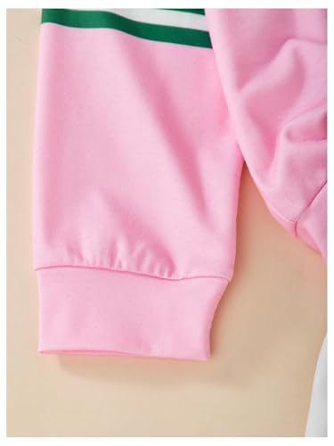 Image of MakeMeChic Girl's 2 Piece Outfit Casual Sweatshirt Top and Skirt Sets Preppy Clothes Multicolor 8Y