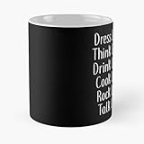 Dress Like... Girls Power Coffee Mug Women Pattern Print Double-Sided Novelty White Ceramic Tea Cup - 11 Oz 15 Oz Customize