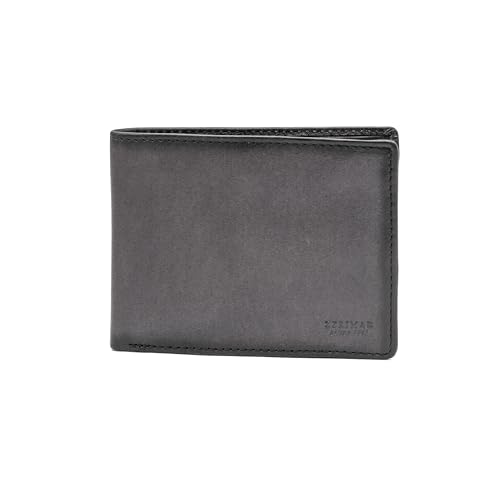 Cartera fina de piel auténtica monedero elegante diseño compacto diario 9,5x13 cm