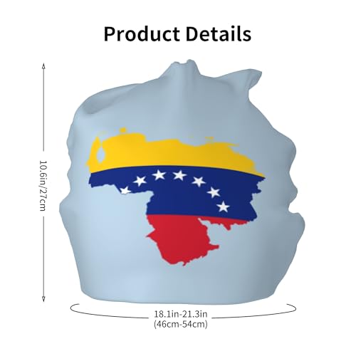 Flag map of Venezuela Children Hip Hop Knitted Hat Kids Elastic Leisure Knit Cap Warm Sleep Beanies Black2