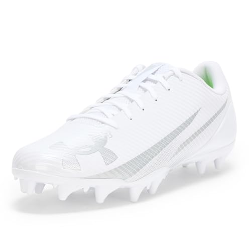 Under Armour Men's Blur Select Football Cleats, (100) White/Metallic Silver/Metallic Silver, 10.5, US