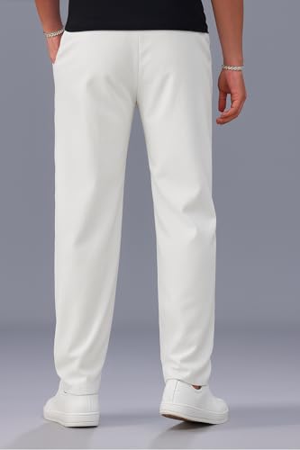 Image of Paralians Men's Polyester Straight Fit Track Pants with Flexi Waistband, Stretchable Mid-Rise Joggers for Sports, Gym & Casual Wear Pants Men