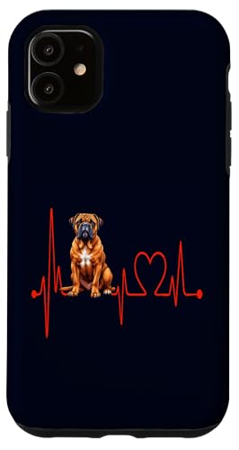 Boxweiler Heartbeat ECG Line Pet Owner Love Dog Custodia per iPhone 11