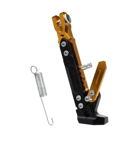 Béquille de moto avec support latéral élargi pour un stationnement stable