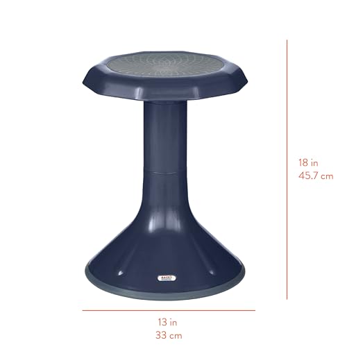 Image of Back2School Express Wobble Sensory Stool for Classroom - 18 inch Active Flexible Seating Chair for Kids, 220lb Capacity, GREENGUARD Gold Certified, Navy