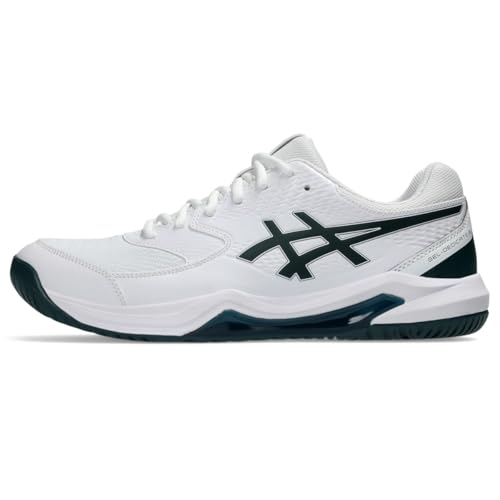 ASICS Men's Gel-Dedicate 8 Tennis Shoes, 11, White/Saxon Green