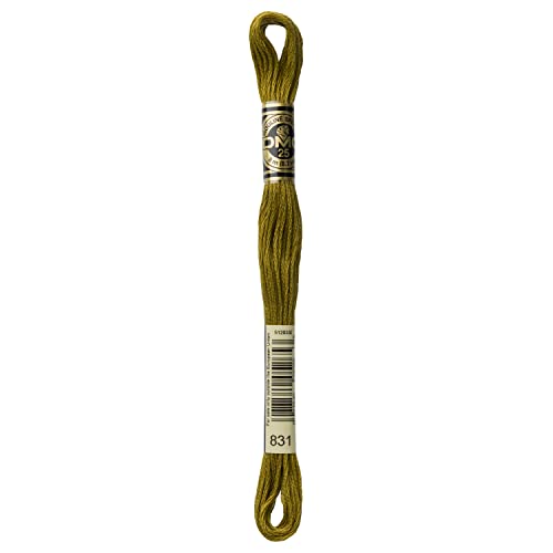 Image of DMC 6-Strand Embroidery Cotton Floss, Medium Golden Olive
