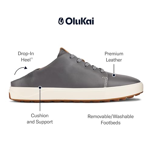 Image of OluKai Wailea Women's Golf Shoes, Spikeless Golf Shoes, Supple Full-Grain Leather & Contoured Footbed, Waterproof & Stain-Resistant