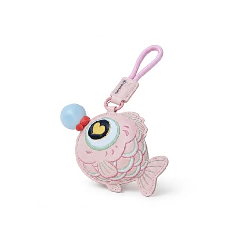 Porte-clés mignon poisson femme anti-stress bijou sac cuir dessin animé
