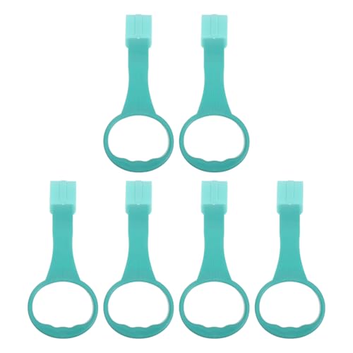 POPETPOP 6 Stück Zugring Laufgitter Zugringe aus Kunststoff Babybett Zubehör mit Haltegriffen Ergonomisch Farbenfroh für Babylaufhilfe und Kinderzimmer