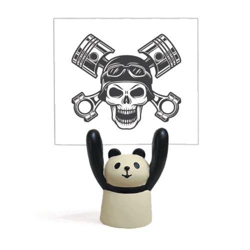 Porte-mémo squelette moto panda décorez votre table de nuit ou votre bureau