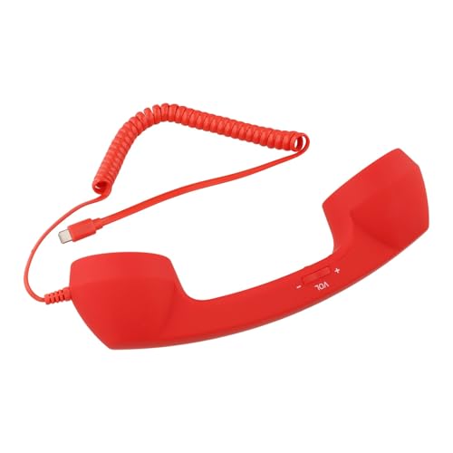 EasyByMall Combiné téléphonique rétro de type C - Récepteur filaire avec microphone intégré pour téléphone portable - Design ergonomique ABS