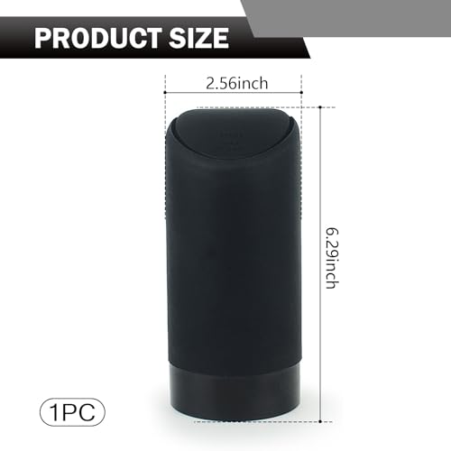Image of Car Trash Can with Lid, Cup Type Embedded Integrated Trash Can, Silicone Portable Waterproof Small Trash Can for Back Seat Front Seat, for Outdoor Traveling & Home Use (Black)