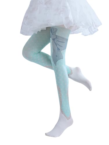 Image of Sahabowi Women's Sheer Tights, Digital Print Designs Stockings
