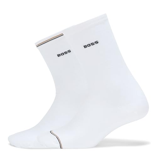 BOSS Men's 2-Pack Iconic Stripe Design Regular Socks