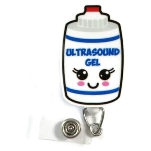 Cute Ultrasound Gel Badge Reel, Sonographer Badge ID Holder, Ultrasound Tech Badge Reel, RDMS Badge Holder, Sonography Badge Clip, Ultrasound Awareness Month Gifts, Nurse Badge Cover