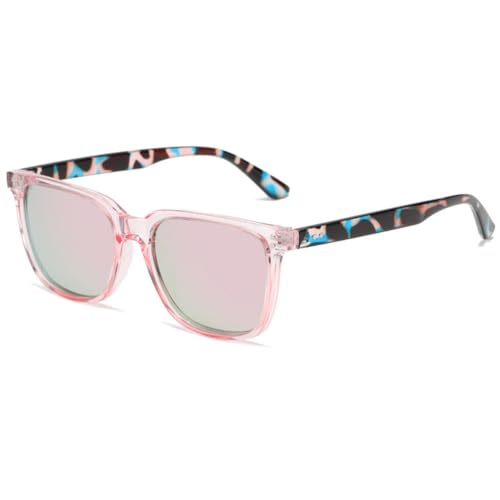 Lunettes de soleil carrées Anti-Uv avec film rose protecteur tendance