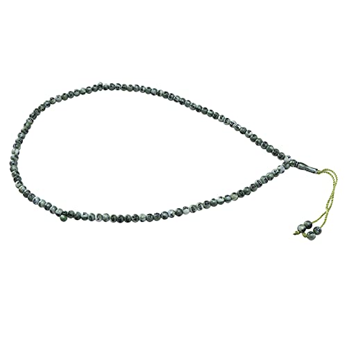 Jenngaoo Muslim Tasbih 99 Beads, Islamic Worship Prayer Scripture Gilding Rosary Beads for Religious Article Ramadan Gift(Green)