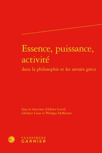 Essence, Puissance, Activite [French] 2406131300 Book Cover