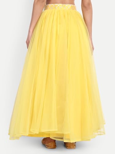 Image of TILISM Women's and Girls Solid Satin Long Skirt