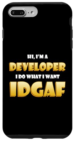 Developer IDGAF Funny Occupational Hacker Costume Coder Dev �X�}�z�P�[�X iPhone 7 Plus/8 Plus �p