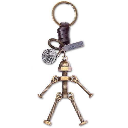 AuPra Screw Bolt Robot KeyChain Gift for Women & Men