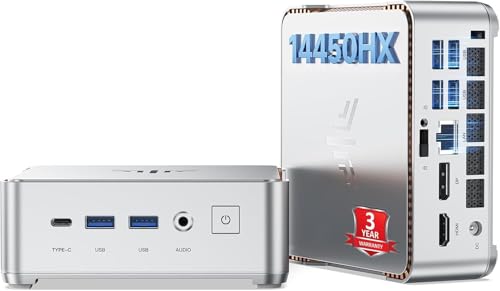 Image of KAMRUI Hyper H2 Mini PC, Intel Core 14450HX Mini Computers (10C /16T, 4.8GHz), 16GB RAM 512GB PCle4.0 SSD Micro Desktop PC, Triple 4K Display, USB Type-C, WiFi6, BT5.2, Business Office Home