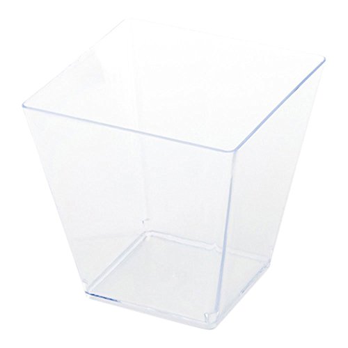 Image of Restaurantware 8 Ounce Large Kova Cups 100 Disposable Dessert Tumbler - Lids Sold Separately Sturdy Clear Plastic Appetizer Cups For Mousse Layered Cakes At Catered Events