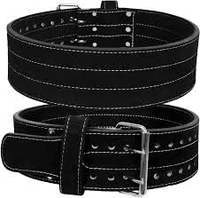 Hawk Fitness Power lifting Belt Suede Leather Double Prong Power Belt Bodybuilding belt - 4 Inches Wide, 10 MM thick - Weightlifting Belt Maximum Support & Protection- Optimal for Powerlifting