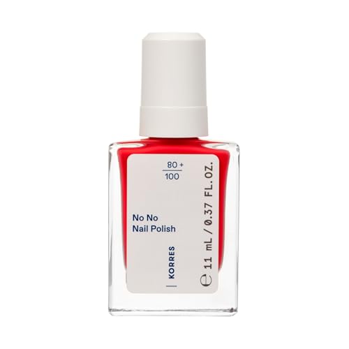 Miniatura 5 de KORRES No No Nail Polish 45 True Coral: esmalte de uñas vegano 10-Free con efecto gel, alto poder cubriente y brillo brillante, resistente a las grietas, 11 ml