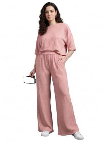 Zilcon Women Bricks Wool 2 Piece Sets for Women Casual Summer Tra...