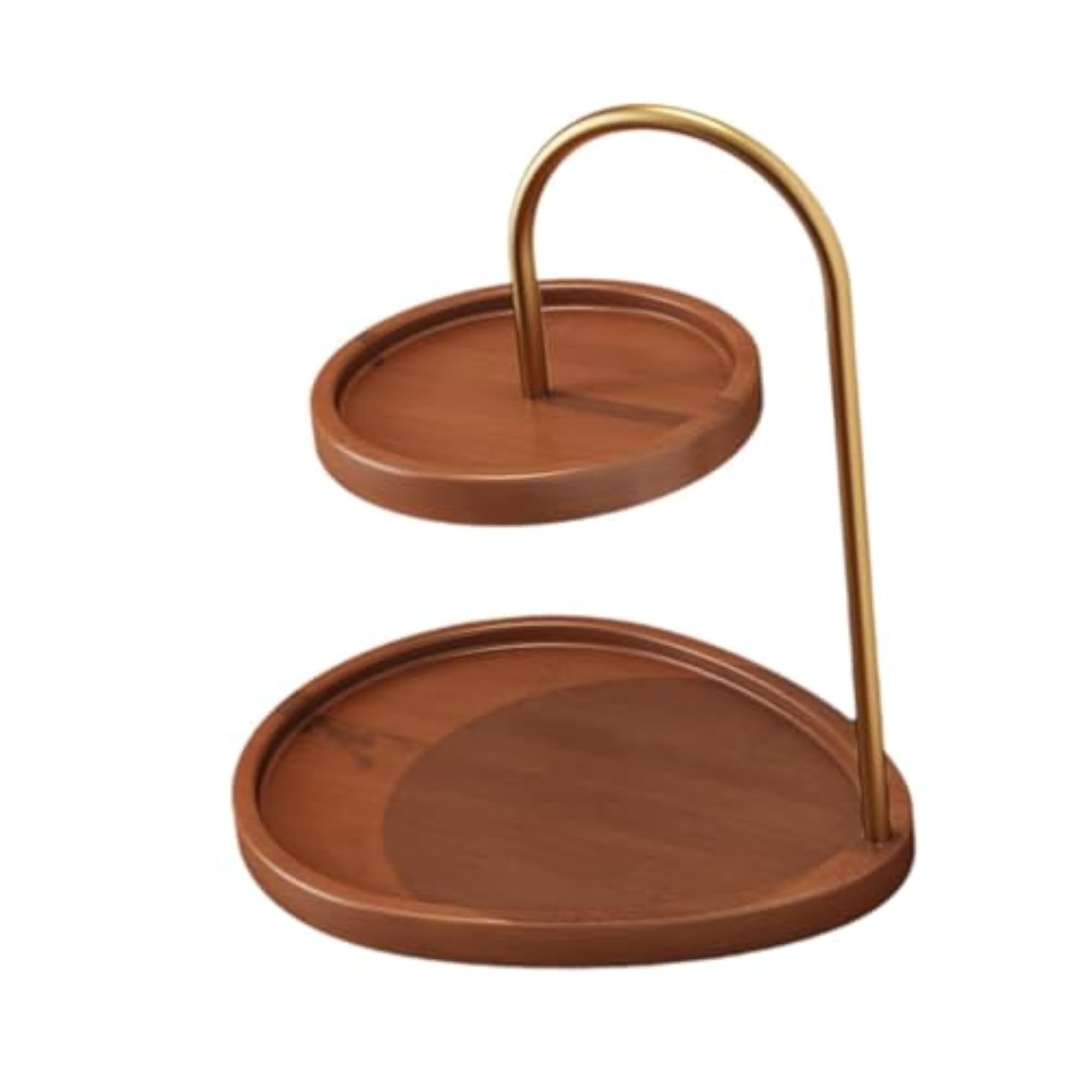 Round Storage Tray Organizer, 2 Tier Jewelry Holder