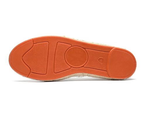 Image of Mintzice Men's Solid Comfortable Slip on Canvas Espadrilles Flat Beige 8.5 US