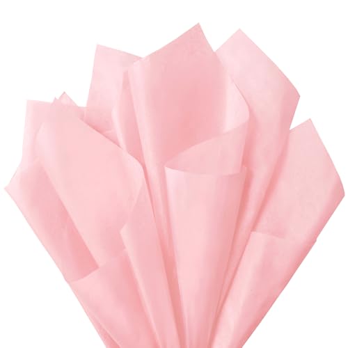 Image of 120 Sheets 20 inchX14 inch Light Pink Tissue Paper for Gift Bags Wrapping, Art Tissue Paper Bulk for Holiday Birthday Party Crafts Decoration (Light Pink)