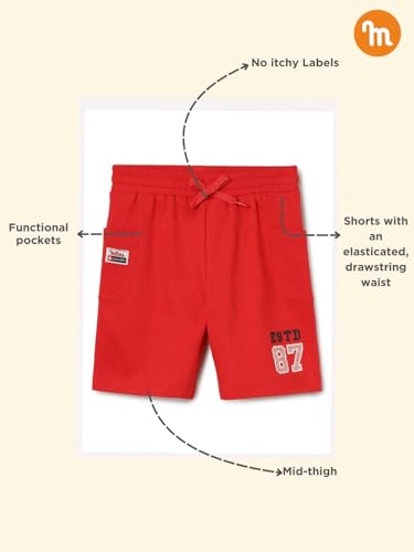 Image of Milou Girls 100% Cotton Stripes Allover Print Biowash Shorts | Soft & Breathable, Safe Dyes, Label-Free Comfort