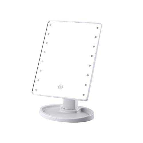 Espelho de maquiagem iluminado por LED da Lurrose com 16 luzes com interruptor de tela sensível ao t