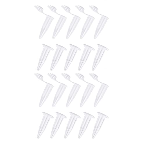 Tube à centrifuger 1,5 ml transparent avec bouchon plat pour laboratoire x2000