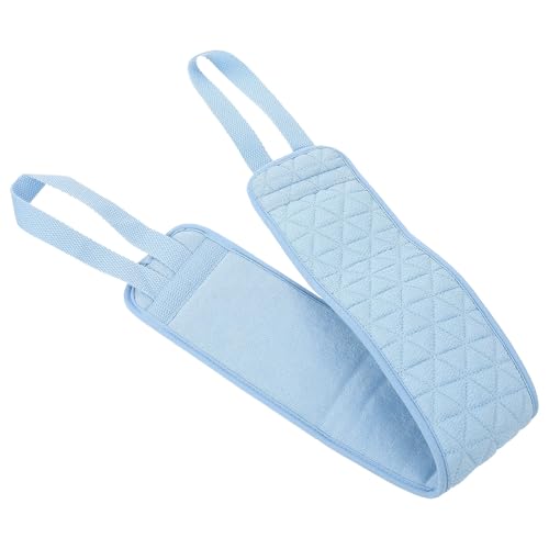 Toyvian Serviette Exfoliante Soin du Corps Dos en Fibre de Viscose Bleue, Bande Longue pour Massage de Bain, Peau Sensible