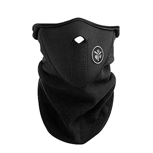 wisoolkic Couverture demi-visage extérieure lavable résistant à l'usure Séchage Cache-cou Cache-bouche Conception ergonomique , Le noir Cover
