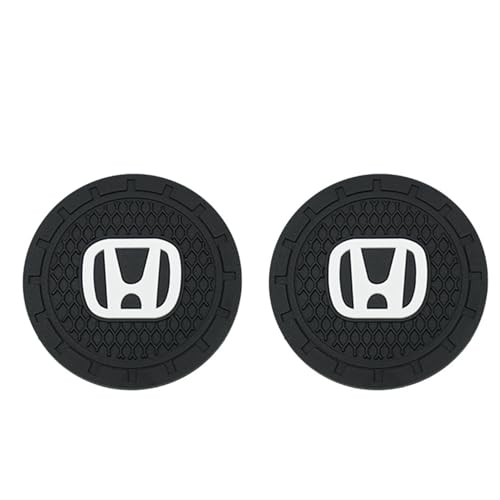 Car Cup Coasters Fit for Honda Civic FIT Odyssey Accord CR-V HR-V Accessories,Recessed Silicone Anti Slip Cup Holder Coaster Interior Accessories 2.75in 2Pack