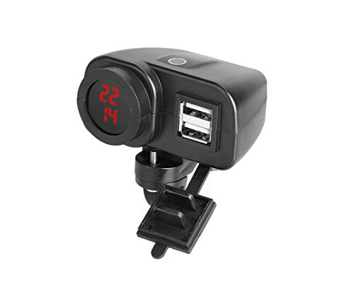 SHEAWA �o�C�N USB�[�d�� USB�d�� USB2�|�[�g QC3.0 �}���[�d ���v ���ԕ\�� �h���J�o�[ �d��ON/OFF Quick Charge 3.0 �X�C�b�` �I�[�g�o�C�̃n���h���Ɏ��t���\